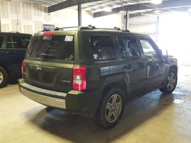 1J8FF48W17D424100 - 2007 JEEP PATRIOT LI GREEN photo 4