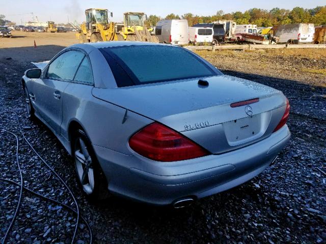 WDBSK75F65F101491 - 2005 MERCEDES-BENZ SL 500 SILVER photo 3