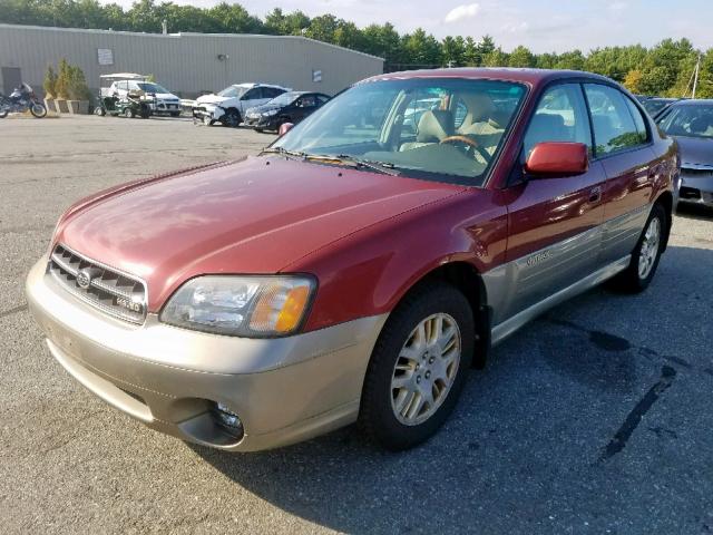 4S3BE896327203183 - 2002 SUBARU LEGACY OUT RED photo 2