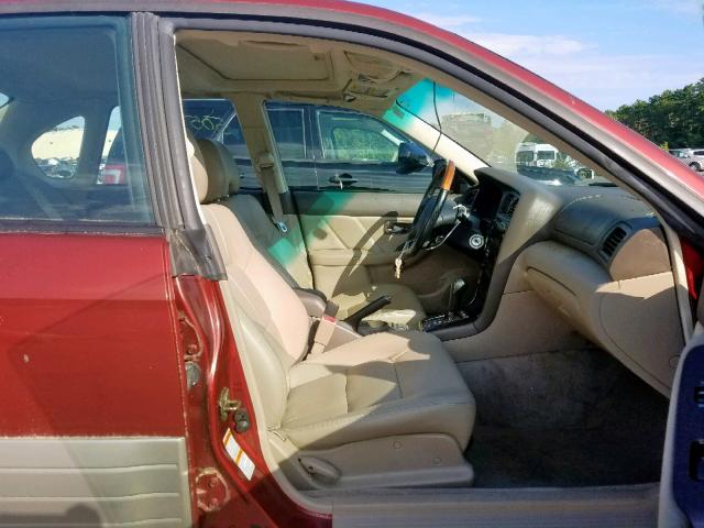 4S3BE896327203183 - 2002 SUBARU LEGACY OUT RED photo 5