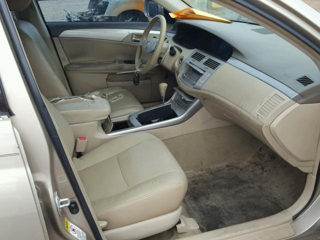 4T1BK36B47U187867 - 2007 TOYOTA AVALON XL BEIGE photo 5