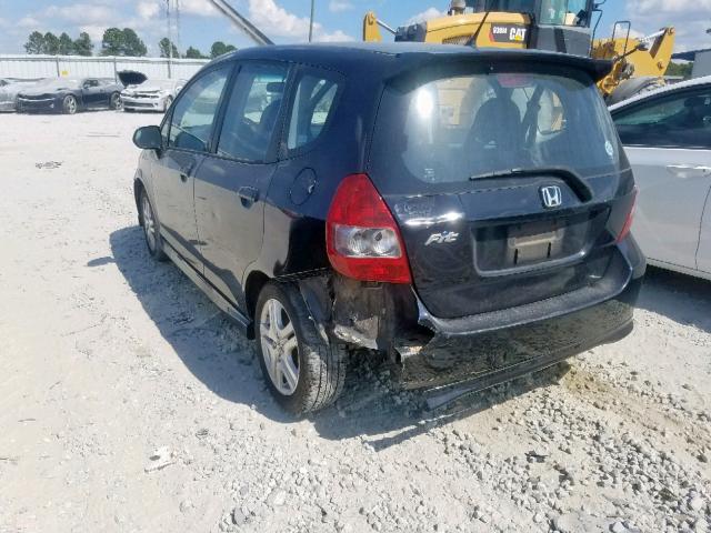 JHMGD38677S018635 - 2007 HONDA FIT S 黑色 照片 3