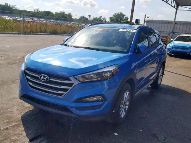 KM8J33A42JU635032 - 2018 HYUNDAI TUCSON SEL BLUE photo 2