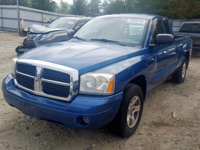 1D7HW42K06S603542 - 2006 DODGE DAKOTA SLT BLUE photo 2