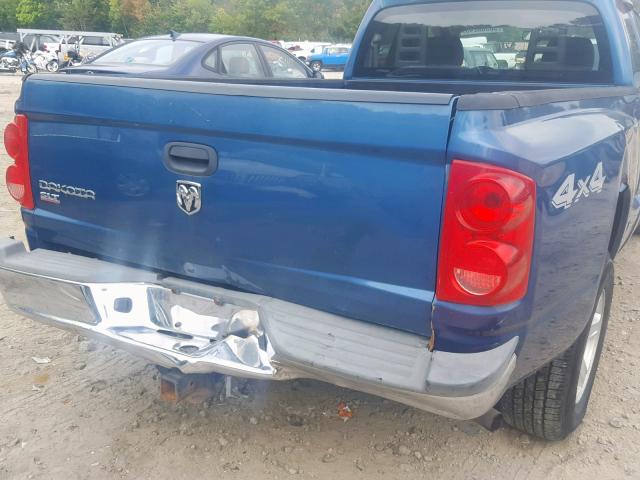 1D7HW42K06S603542 - 2006 DODGE DAKOTA SLT BLUE photo 9