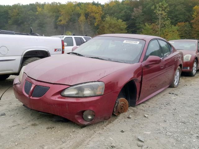 2G2WP522151126420 - 2005 PONTIAC GRAND PRIX BURGUNDY photo 2