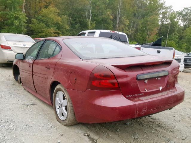 2G2WP522151126420 - 2005 PONTIAC GRAND PRIX BURGUNDY photo 3