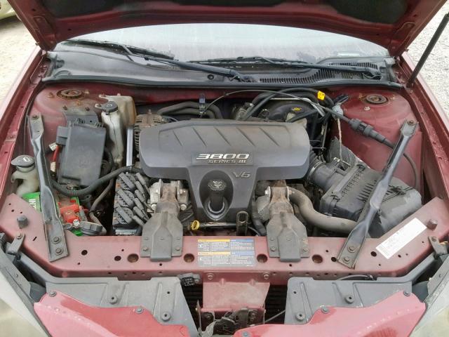 2G2WP522151126420 - 2005 PONTIAC GRAND PRIX BURGUNDY photo 7