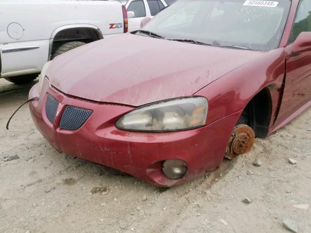 2G2WP522151126420 - 2005 PONTIAC GRAND PRIX BURGUNDY photo 9