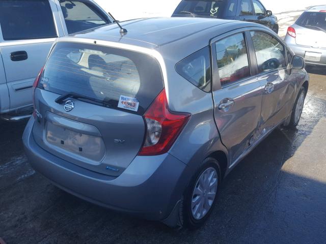 3N1CE2CP0EL350535 - 2014 NISSAN VERSA NOTE GRAY photo 4