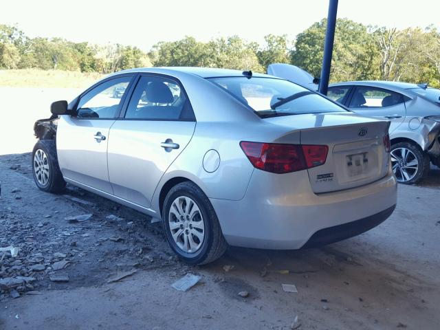 KNAFU4A22D5726759 - 2013 KIA FORTE EX SILVER photo 3