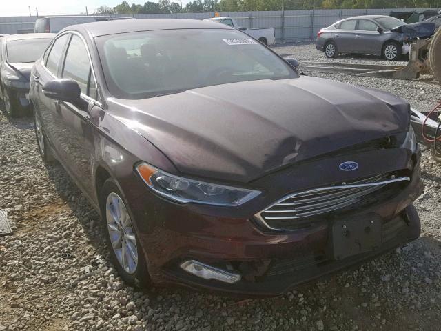 3FA6P0HDXHR132259 - 2017 FORD FUSION SE RED photo 1