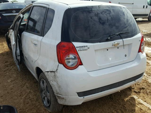 KL1TD6DE7BB158554 - 2011 CHEVROLET AVEO LS WHITE photo 3