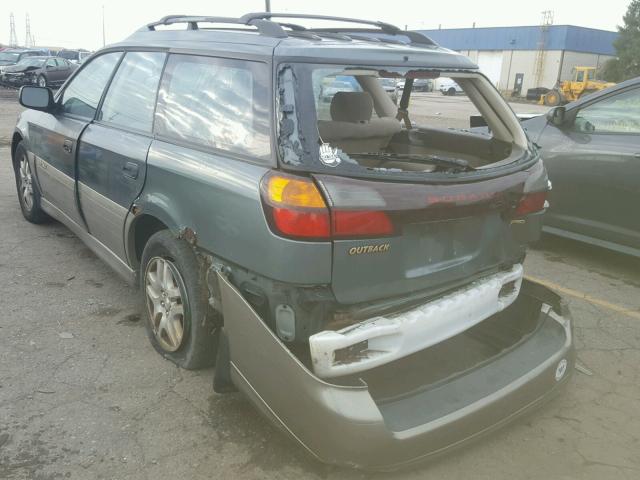 4S3BH665527616620 - 2002 SUBARU LEGACY OUT GREEN photo 3