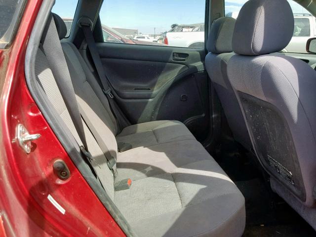 5Y2SL65846Z461823 - 2006 PONTIAC VIBE RED photo 6