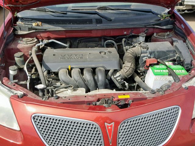 5Y2SL65846Z461823 - 2006 PONTIAC VIBE RED photo 7