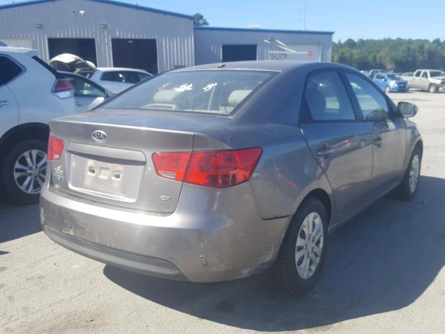 KNAFU4A21A5219086 - 2010 KIA FORTE EX GRAY photo 4