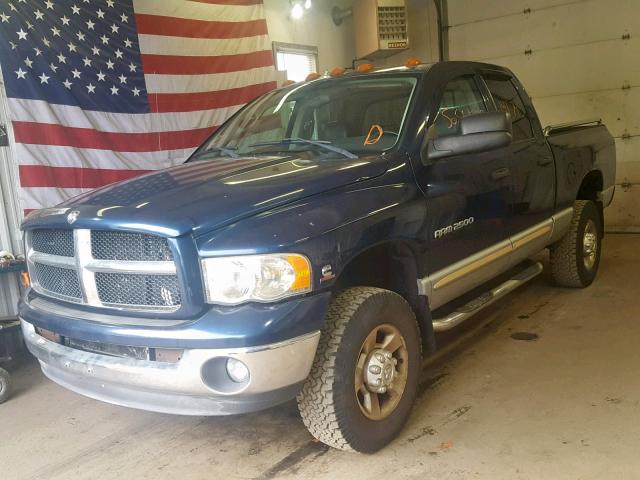 3D3KU28693G765278 - 2003 DODGE RAM 2500 S Կապույտ լուսանկար 2