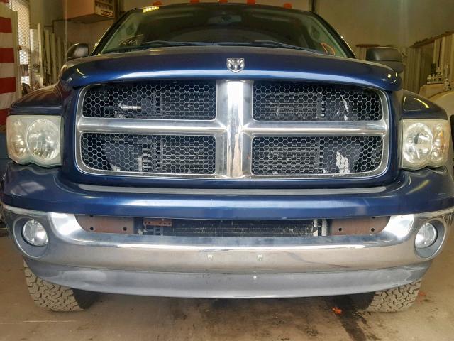 3D3KU28693G765278 - 2003 DODGE RAM 2500 S Կապույտ լուսանկար 9