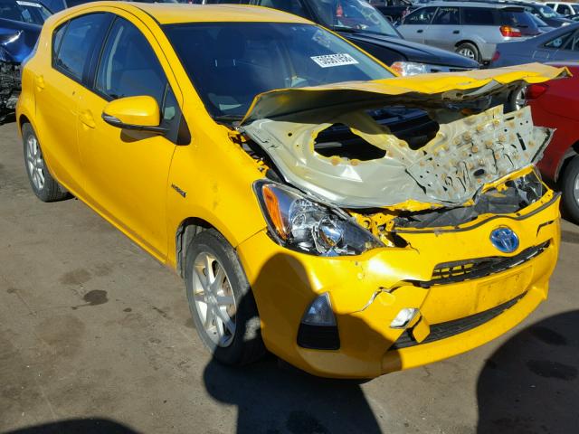 JTDKDTB34E1071421 - 2014 TOYOTA PRIUS C YELLOW photo 1