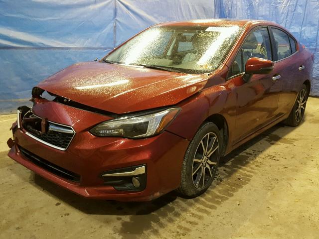 4S3GKAU67H3622313 - 2017 SUBARU IMPREZA LI RED photo 2