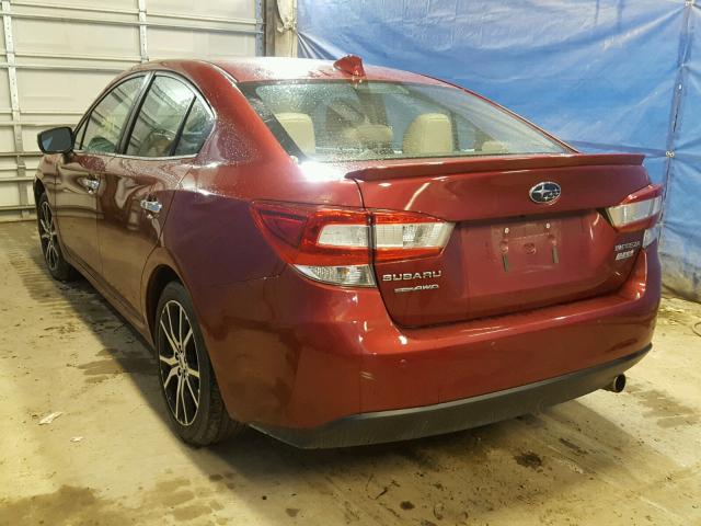 4S3GKAU67H3622313 - 2017 SUBARU IMPREZA LI RED photo 3