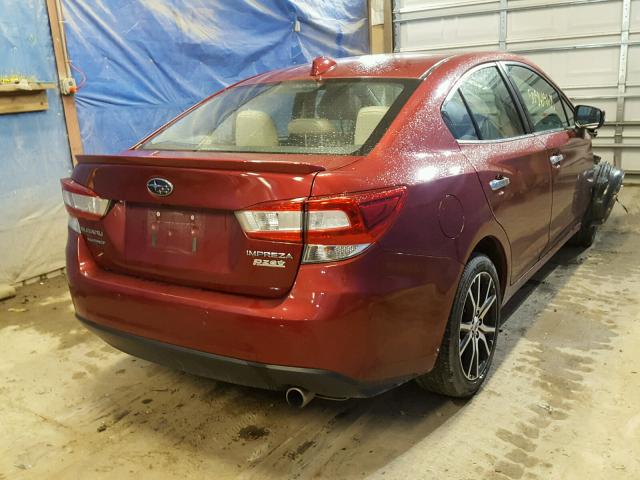 4S3GKAU67H3622313 - 2017 SUBARU IMPREZA LI RED photo 4