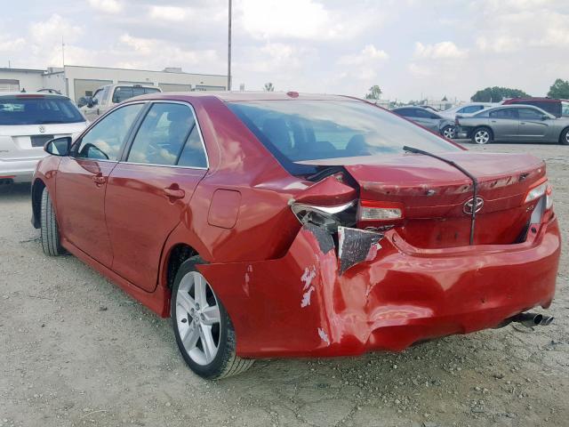 4T1BF1FK8CU527282 - 2012 TOYOTA CAMRY BASE RED photo 3