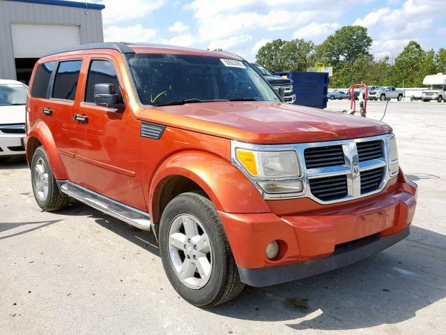 1D8GU58K97W550408 - 2007 DODGE NITRO SLT ORANGE photo 1