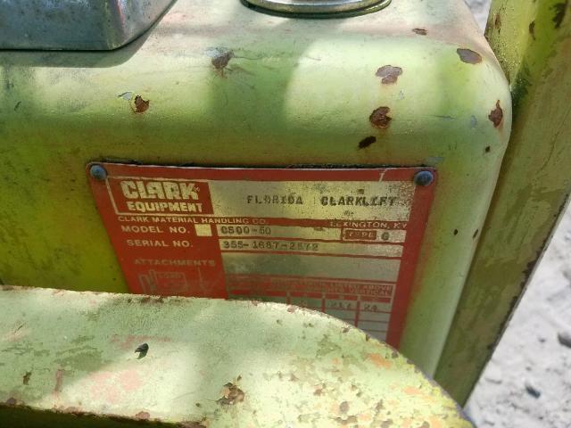 35516872572 - 1993 CLARK FORKLIFT FORKLIFT Жасыл фото 10