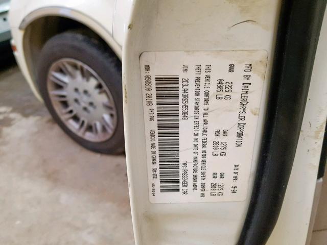 2C3JA43R65H553648 - 2005 CHRYSLER 300 CREAM photo 10