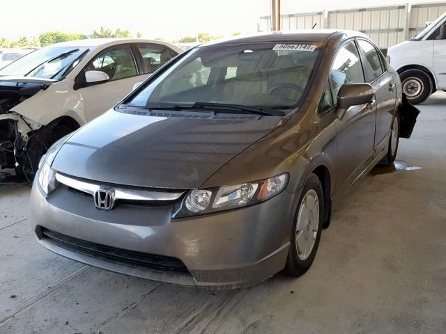 JHMFA36286S018159 - 2006 HONDA CIVIC HYBR GRAY photo 2