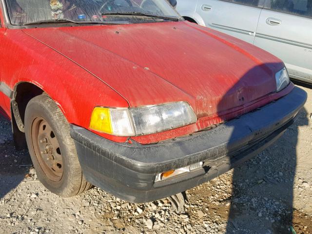 1HGED3540ML072507 - 1991 HONDA CIVIC DX RED photo 9