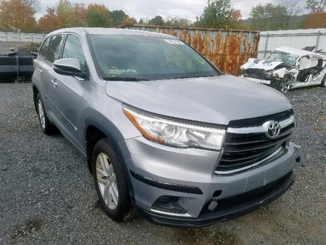 5TDBKRFH9FS188396 - 2015 TOYOTA HIGHLANDER GRAY photo 1