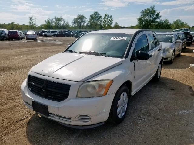 1B3HB28B27D364410 - 2007 DODGE CALIBER WHITE photo 2