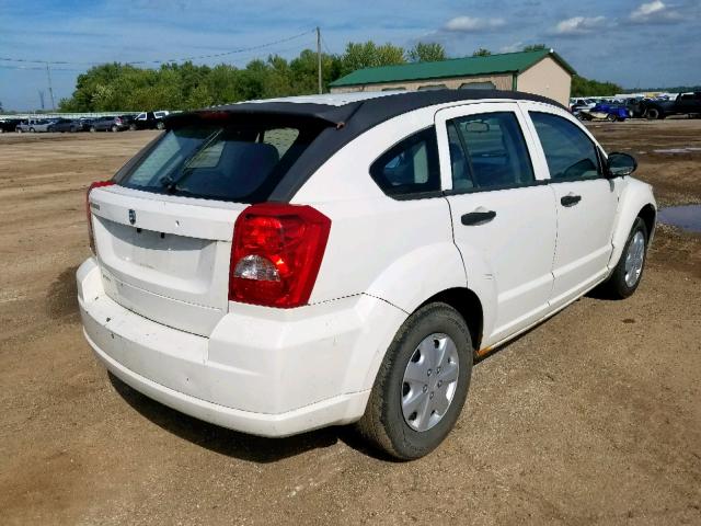 1B3HB28B27D364410 - 2007 DODGE CALIBER WHITE photo 4