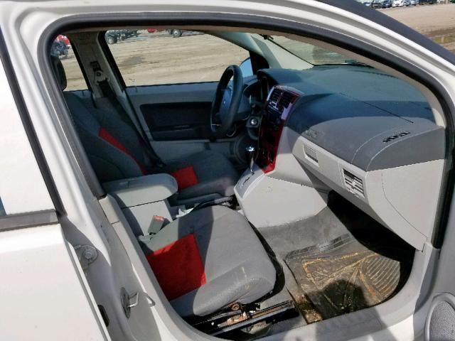 1B3HB28B27D364410 - 2007 DODGE CALIBER WHITE photo 5