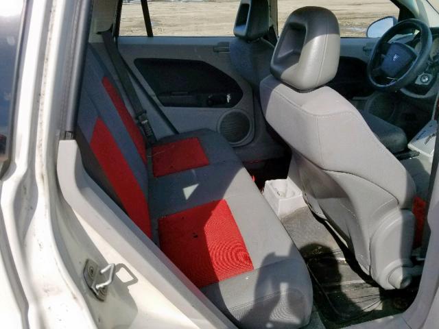 1B3HB28B27D364410 - 2007 DODGE CALIBER WHITE photo 6