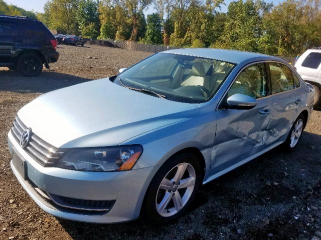 1VWBP7A35CC031847 - 2012 VOLKSWAGEN PASSAT SE BLUE photo 2