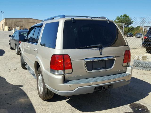 5LMEU88H55ZJ02876 - 2005 LINCOLN AVIATOR Qızıl foto 3