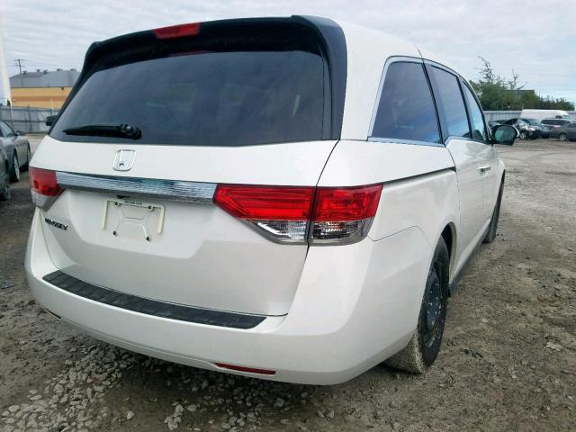 5FNRL5H48EB511757 - 2014 HONDA ODYSSEY EX WHITE photo 4