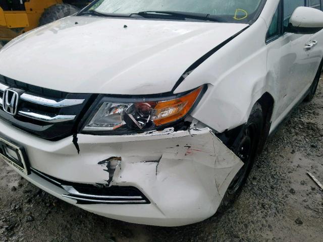 5FNRL5H48EB511757 - 2014 HONDA ODYSSEY EX WHITE photo 9