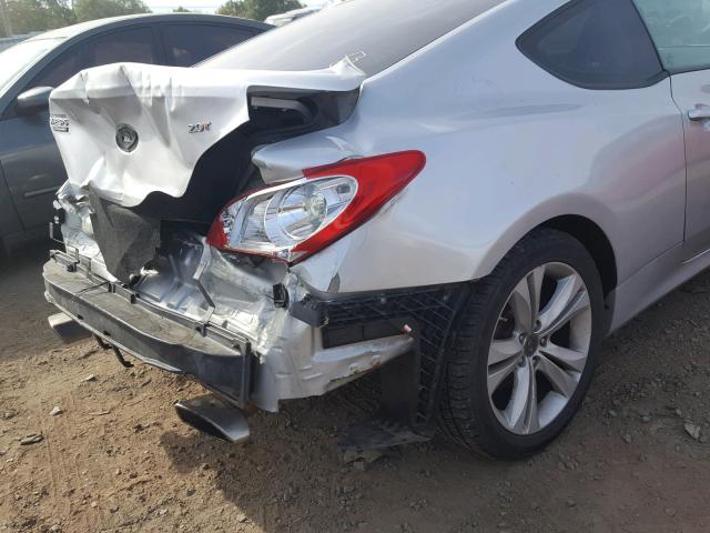 KMHHT6KD4BU044815 - 2011 HYUNDAI GENESIS CO SILVER photo 9