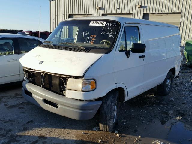 2B7HB11X9TK181018 - 1996 DODGE RAM VAN B1 WHITE photo 2