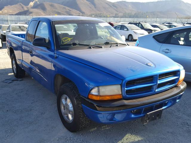 1B7GL22X2YS668698 - 2000 DODGE DAKOTA BLUE photo 1