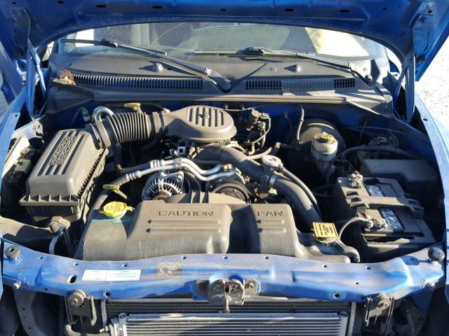 1B7GL22X2YS668698 - 2000 DODGE DAKOTA BLUE photo 7