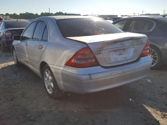 WDBRF61J74A559141 - 2004 MERCEDES-BENZ C 240 SILVER photo 3