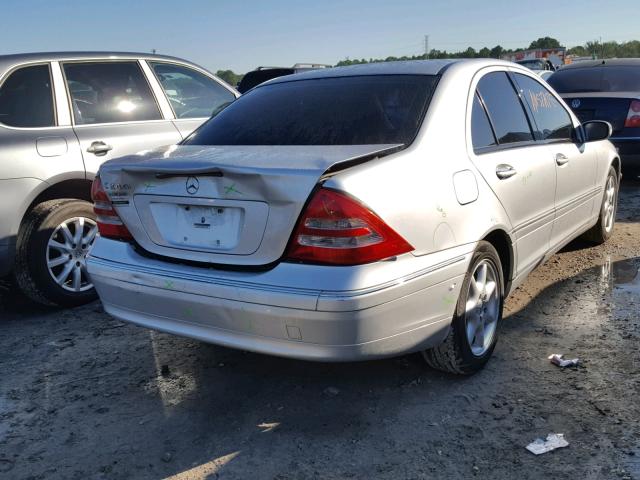 WDBRF61J74A559141 - 2004 MERCEDES-BENZ C 240 SILVER photo 4