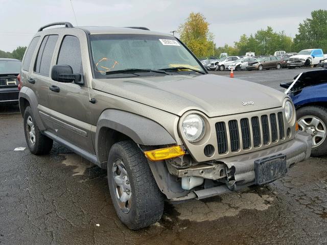 1J8GL48K37W653943 - 2007 JEEP LIBERTY SP BEIGE photo 1