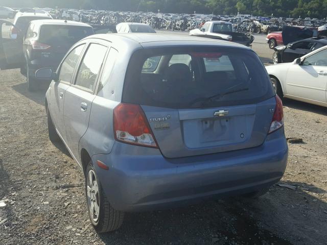 KL1TD66607B722316 - 2007 CHEVROLET AVEO BASE Көк фото 3